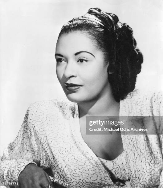 Jazz singer Billie Holiday poses for a portrait circa 1948 in New York City, New York.