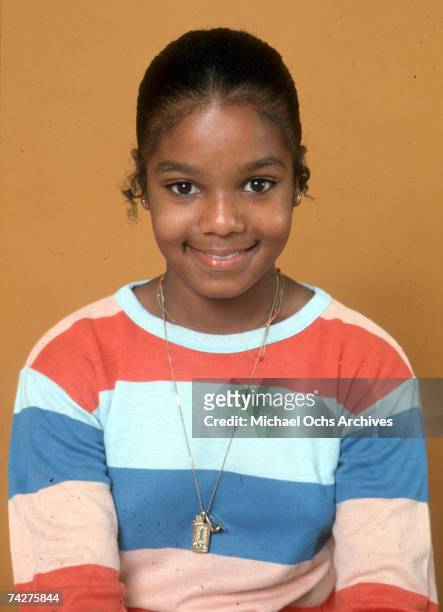 Pop singer and actress Janet Jackson poses for a portrait session on July 7, 1978 in Los Angeles, California.