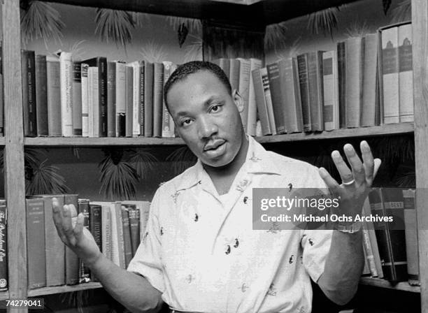 Civil rights leader Reverend Martin Luther King, Jr. Relaxes at home in May 1956 in Montgomery, Alabama.