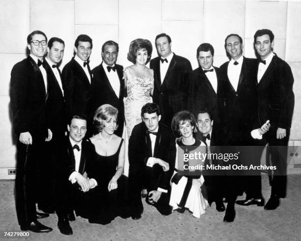 The Aldon Music Staff, headquarted in The Brill Building, poses for a photo in New York, New York, circa 1963. Top Jack Keller, Artie Levine, Lou...