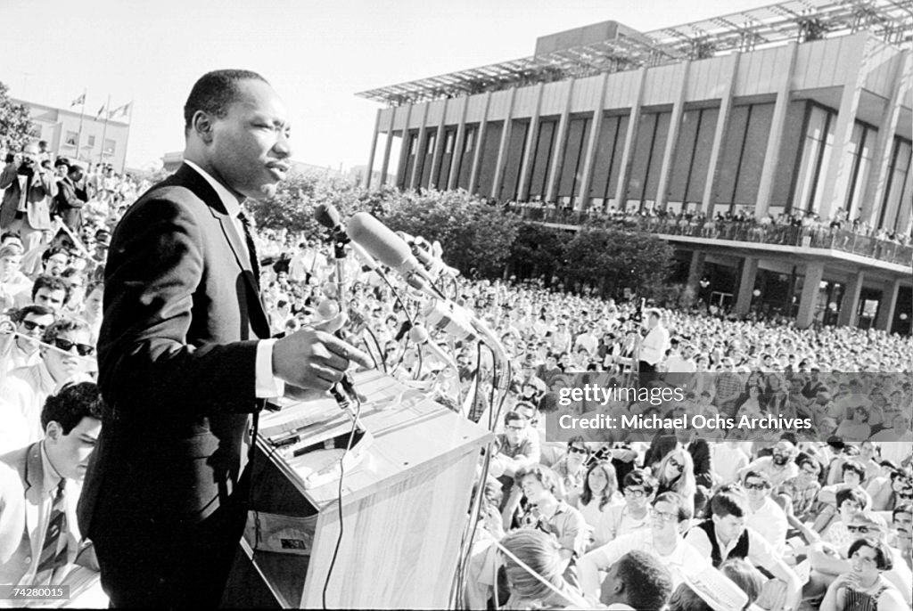 King Speech at Sproul Plaza in Berkeley