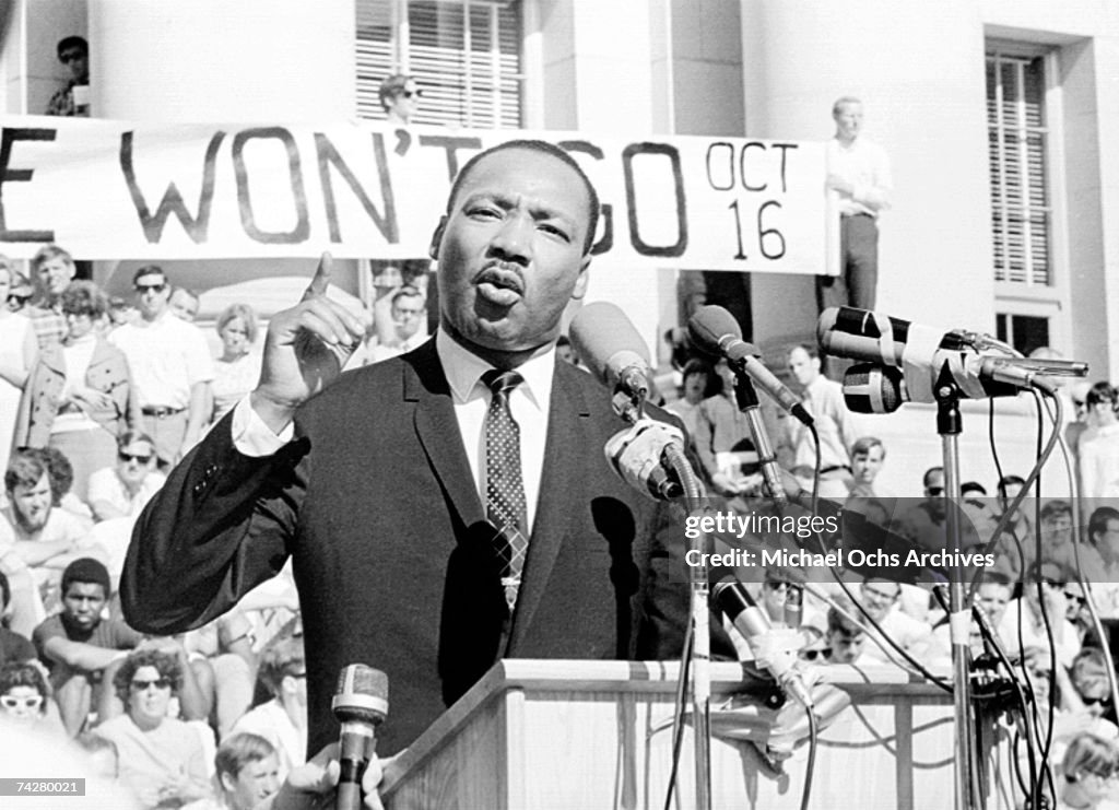 King Speech at Sproul Plaza in Berkeley