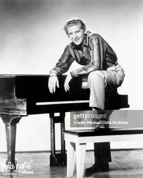Rock and roll musician Jerry Lee Lewis poses for a portrait circa 1958 in New York City, New York.