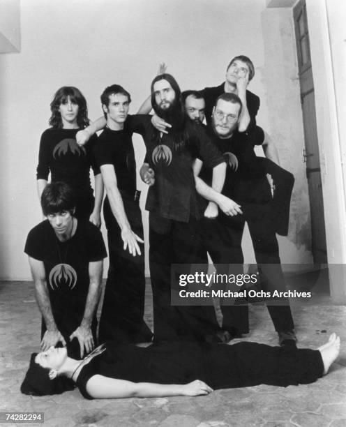 Stella Vander , Christian Vander and Benoit Wideman of the progressive rock group "Magma" pose for a portrait in circa 1974.