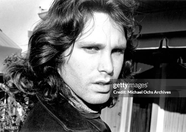 Jim Morrison of the rock group The Doors poses for a portrait on December 21, 1967 in Los Angeles, California. (Photo by Michael Ochs Archives/Getty...