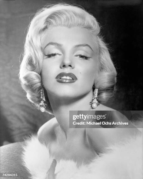 Actress Marilyn Monroe poses for a portrait in circa 1953.