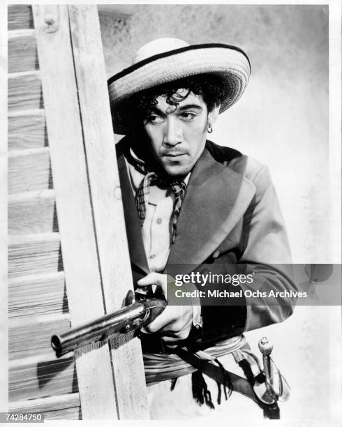 Photo of Anthony Quinn, Anthony Quinn in Blowing Wild 1954 Photo by Michael Ochs Archives/Getty Images