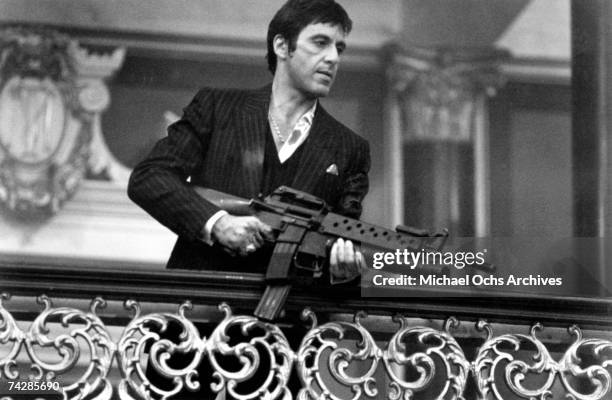 Actor Al Pacino stars in 'Scarface'. Photo by Michael Ochs Archives/Getty Images