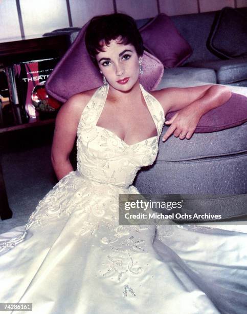 Actress Elizabeth Taylor poses for a portrait session in 1954.