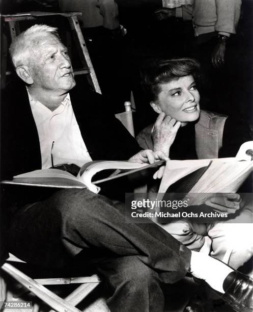 Photo of Spencer Tracy and Katharine Hepburn. Photo by Michael Ochs Archives/Getty Images
