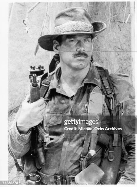 Actor Jesse Ventura stars in the film 'Predator'. Photo by Michael Ochs Archives/Getty Images