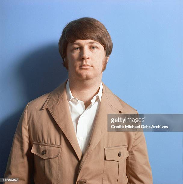 Singer Brian Wilson of the rock and roll group "The Beach Boys" poses for a portrait in early 1968 in Los Angeles, California.