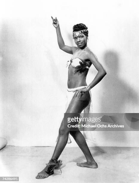 Poet and dancer Maya Angelou poses for a portrait in circa 1950.