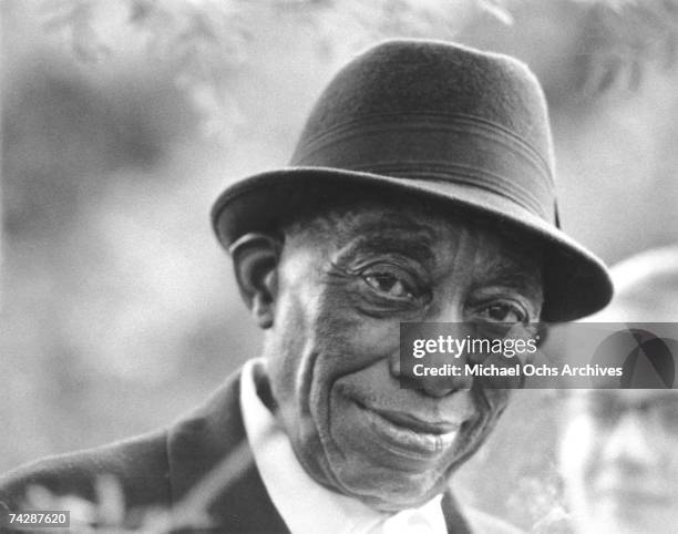 American country blues singer and guitarist, Mississippi John Hurt, circa 1960.