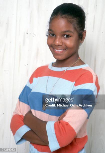 Pop singer Janet Jackson poses for a portrait session on July 7, 1978 in Los Angeles, California.
