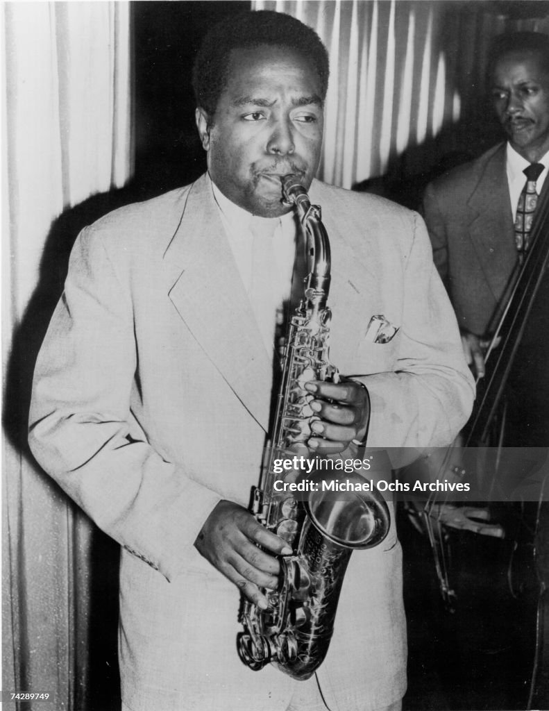 Charlie Parce Jazz Saxophonist Charlie Parker performing with his bass player Tommy ...