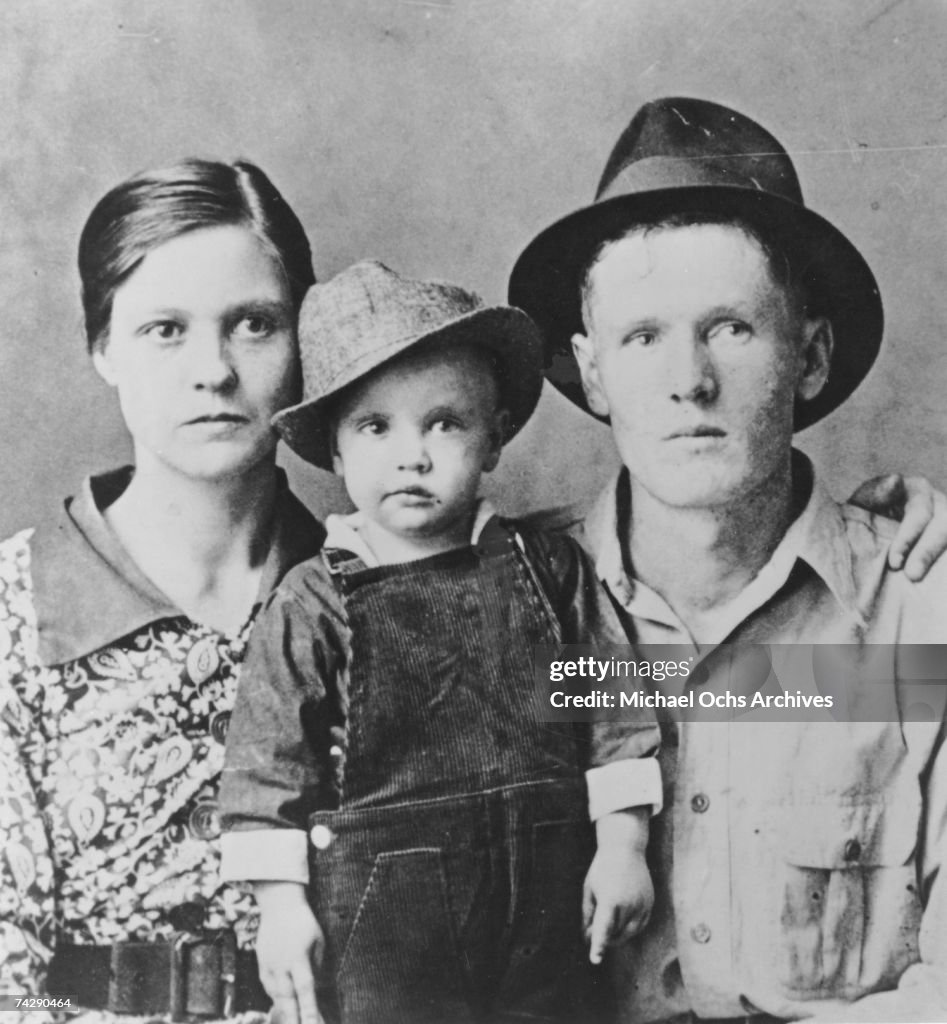 Elvis Presley with his parents