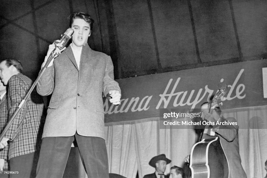 Elvis Presley on the Louisiana Hayride tour