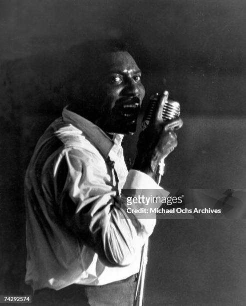 Soul singer Otis Redding performs onstage in 1966.