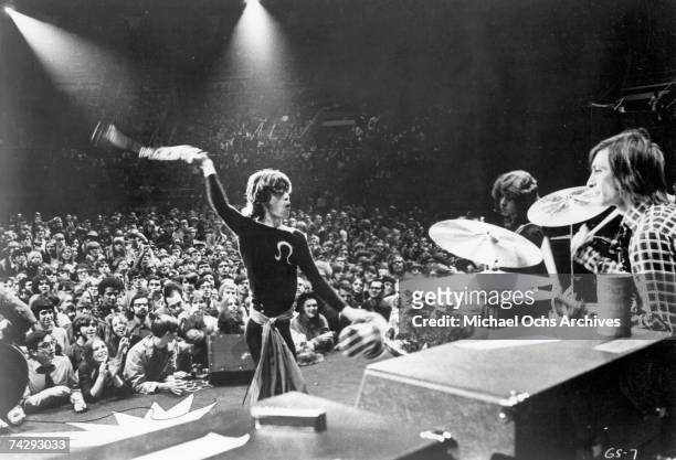 Rock and roll band "The Rolling Stones" perform onstage at Assembly Hall in a concert that was recorded and later released as the live album "Get Yer...