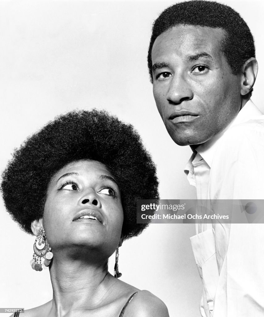 Jazz Drummer Max Roach and his wife singer Abbey Lincoln pose for a Jazz Drummer Max Roach and his wife singer Abbey Lincoln pose for a