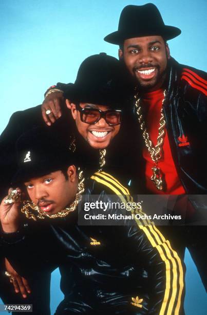 American hip hop band Run-DMC, circa 1985.