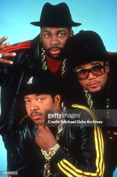 American hip hop band Run-DMC, circa 1985.