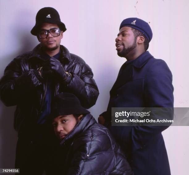 American hip hop band Run-DMC, circa 1985.