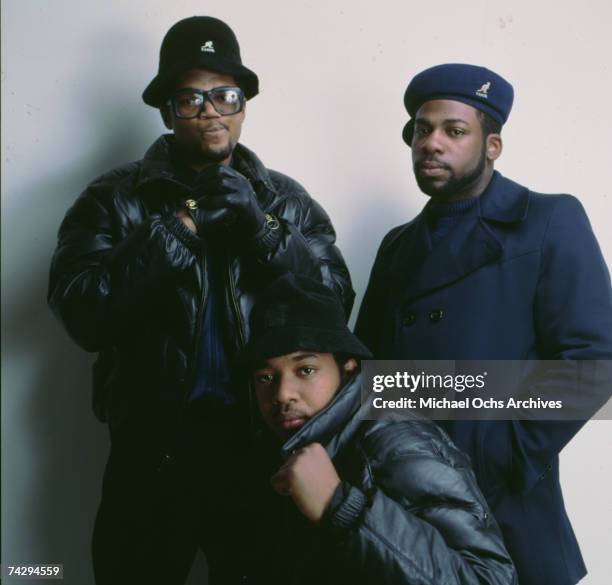 American hip hop band Run-DMC, circa 1985.