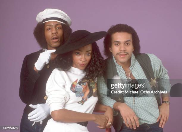 Former Soul Train dancers and R & B group Shalamar pose for a portrait on September 24, 1981 in Los Angeles, California.