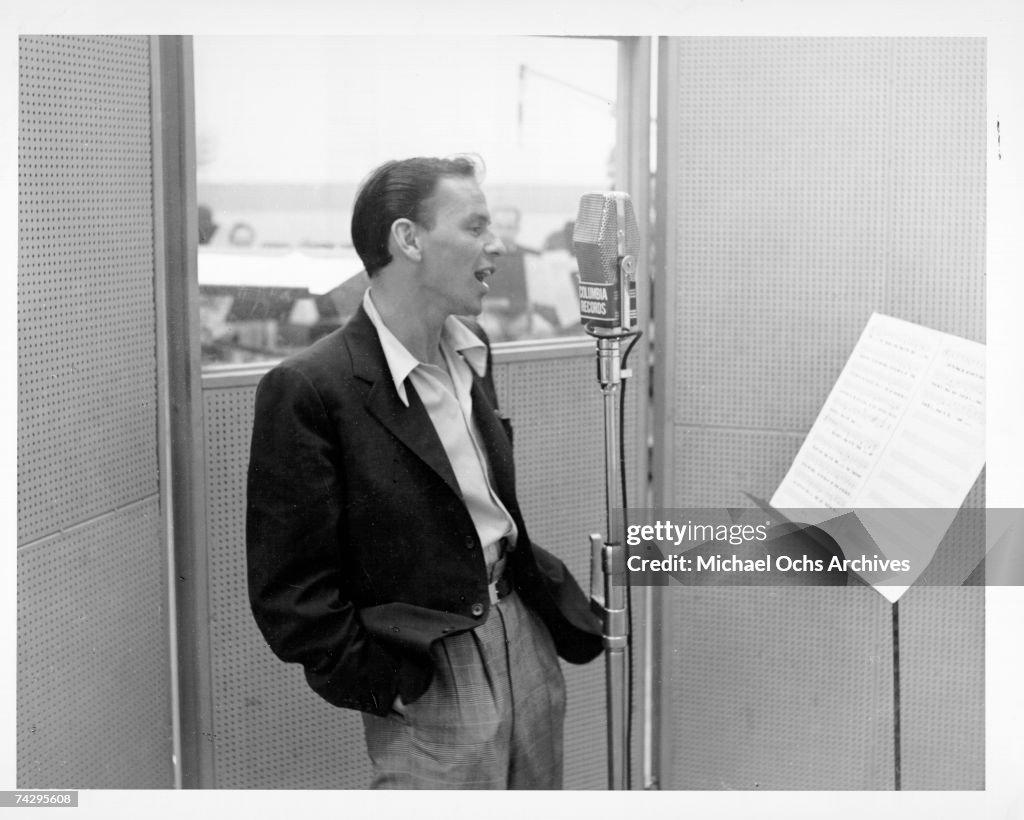 Sinatra Recording For Columbia Records