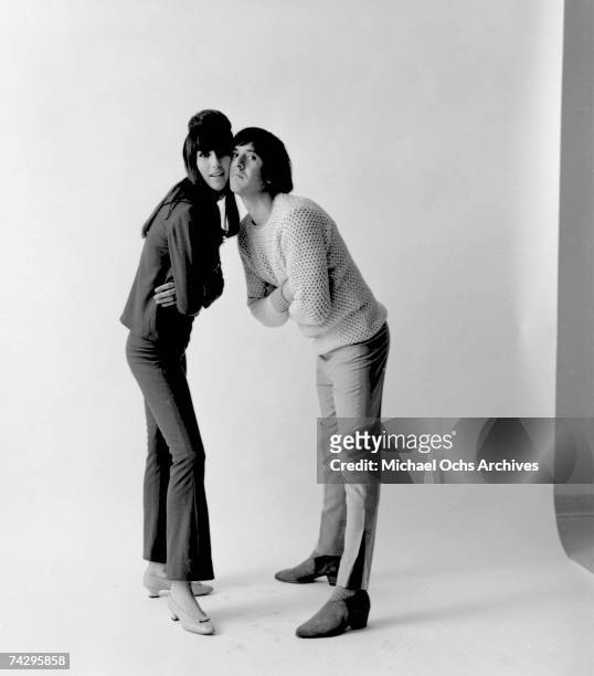 Entertainers Sonny Bono & Cher pose for a portrait session in October 1964.