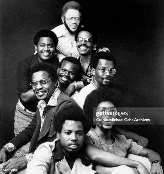 Go-go music group "Soul Searchers" including leader Chuck Brown pose for a portrait in circa 1974. Photo by Michael Ochs Archives/Getty Images