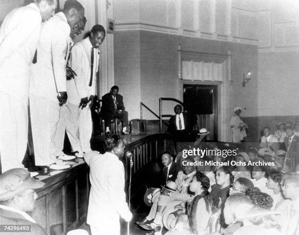 Gospel group The Soul Stirrers perform circa 1952.