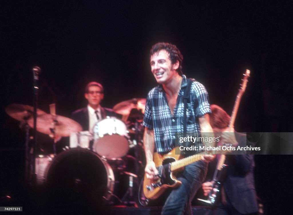 Springsteen 1980 Singer and songwriter Bruce Springsteen performs circa 1980. News Photo ...