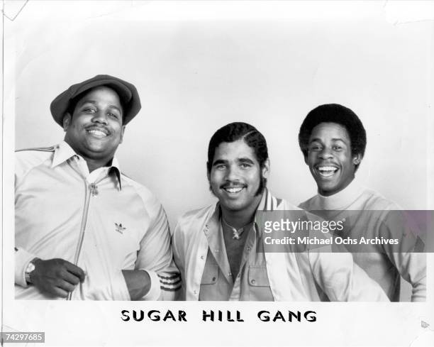 Rap pioneers the Sugar Hill Gang pose for a portrait circa 1979. Photo by Michael Ochs Archives/Getty Images