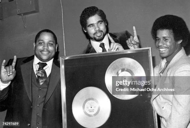 Rap pioneers the Sugar Hill Gang circa 1980.