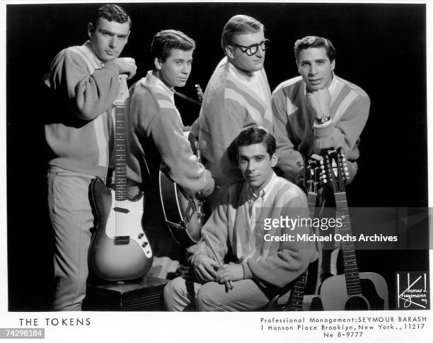 Doo-Wop group The Tokens pose for a portrait circa 1965 in New York City, New York