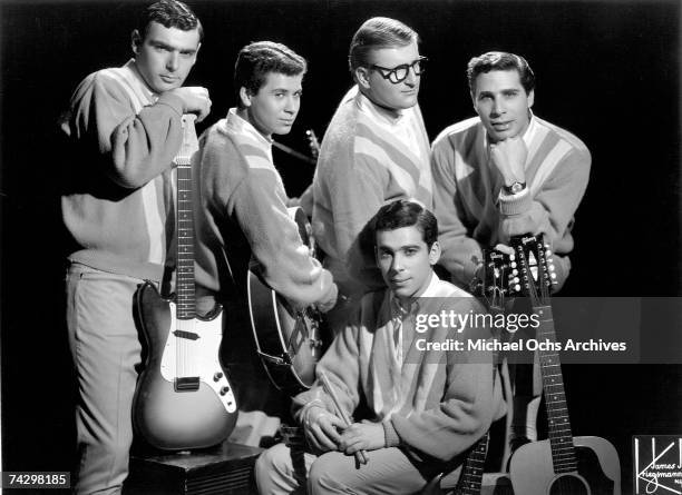 Doo-Wop group The Tokens pose for a portrait circa 1965 in New York City, New York