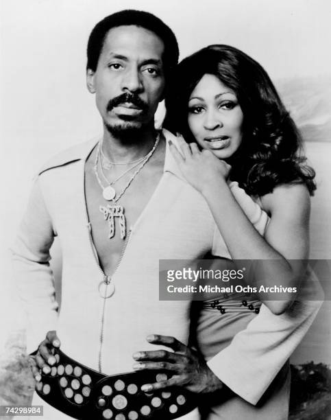 Husband-and-wife R&B duo Ike & Tina Turner pose for a portrait in circa 1972.