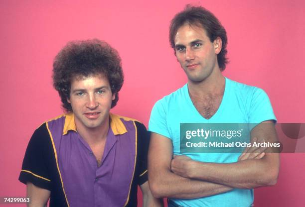 Tommy Heath and Jim Keller of the rock band 'Tommy Tutone' pose for a studio portrait session in 1981 in Los Angeles, California.