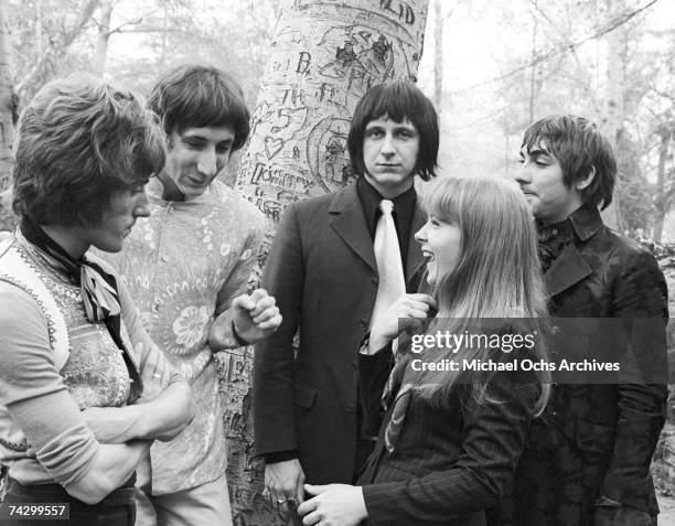 Singer Roger Daltrey, guitarist Pete Townshend, bassist John Entwistle and drummer Keith Moon of the rock and roll band "The Who" pose for a portrait...