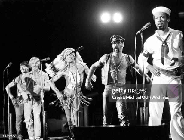 The Village People preform circa 1978 in los Angeles, california.