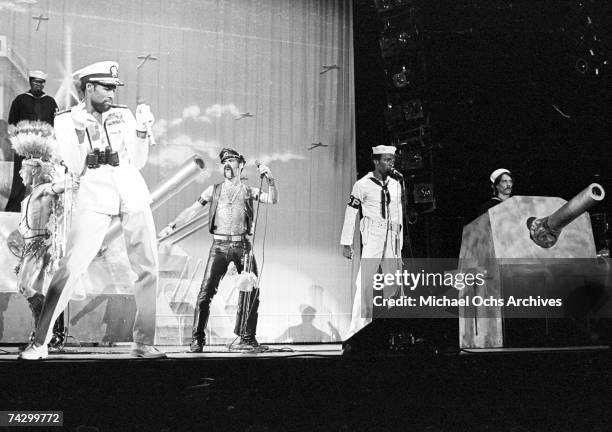 The Village People preform circa 1978 in los Angeles, california.