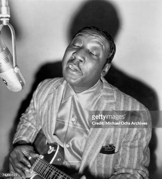Muddy Waters records at Chess Records circa 1952 in Chicago, Illinois.