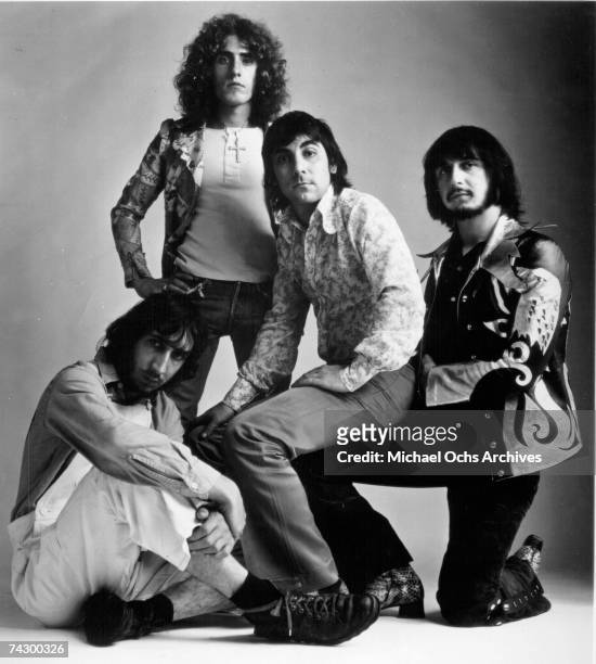 Pete Townshend, Roger Daltrey, Keith Moon and John Entwistle of the rock and roll band "The Who" pose for a portrait to promote the release of their...