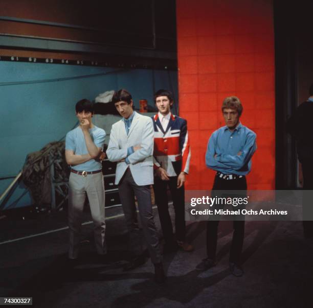 Keith Moon, Pete Townshend, John Entwhistle and Roger Daltrey of the rock and roll band "The Who" pose for a portrait in 1965 in London, England.