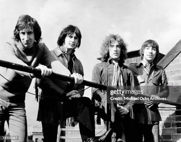 Roger Daltrey, John Entwistle, Keith Moon and Pete Townshend of the rock and roll band "The Who" pose for a portrait in circa 1975.