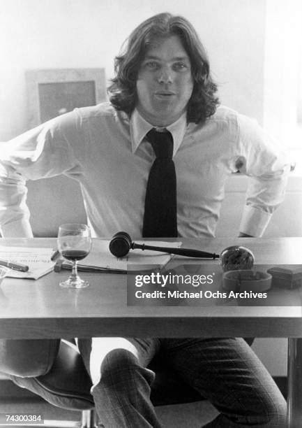Rolling Stone Magazine co-founder Jann Wenner poses for a portrait circa 1972.