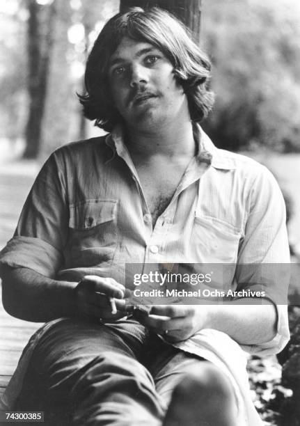 Rolling Stone Magazine co-founder Jann Wenner poses for a portrait at Otis Redding's ranch on May 5, 1969 near Macon, Georgia.